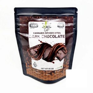 GP Green Privilege Dark Chocolate Bites 1000mg THC Cannabis