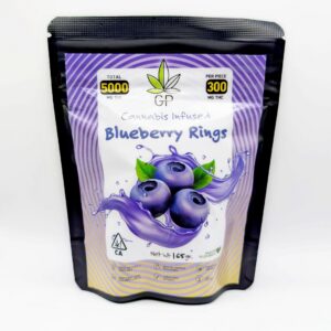 GP Green Privilege Blueberry Rings 5000mg (300mg/each) THC Cannabis infused gummies
