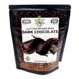 GP Green Privilege Dark Chocolate Bites 2000mg THC Cannabis