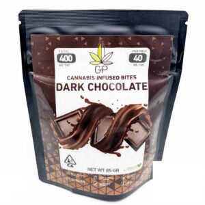 GP Green Privilege Dark Chocolate Bites 400mg THC Cannabis