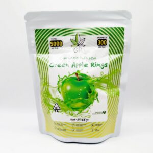 GP Green Privilege Green Apple Gummies 5000mg THC Cannabis Infused