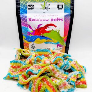 GP Green Privilege Rainbow Belts 420mg THC Cannabis Infused Gummies