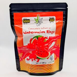 GP Green Privilege Watermelon Rings THC Gummies 5000mg (300mg/ea) Cannabis infused